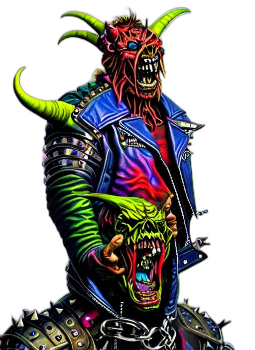 jacket, creature, staff, mask transparent PNG cut-out