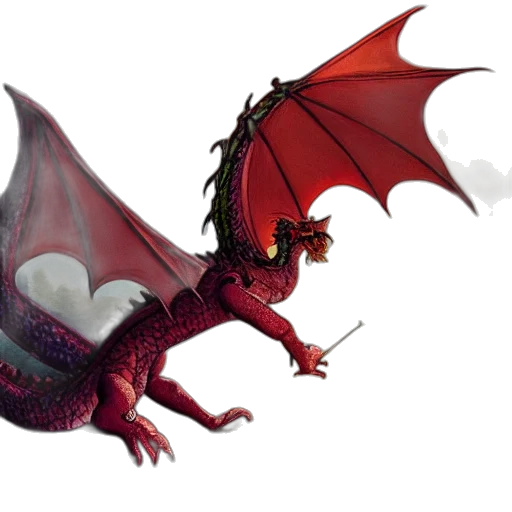 dragon, creature, staff, concept art transparent PNG cut-out