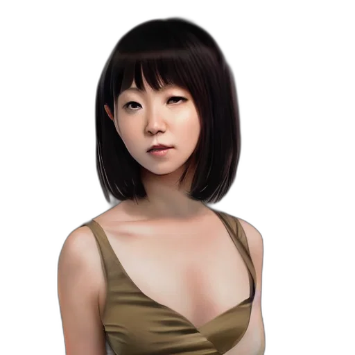 dress, face, robot, staff transparent PNG cut-out