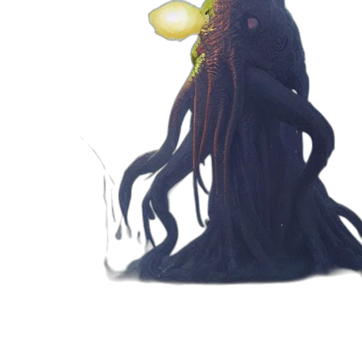creature, crown, hair, staff transparent PNG cut-out