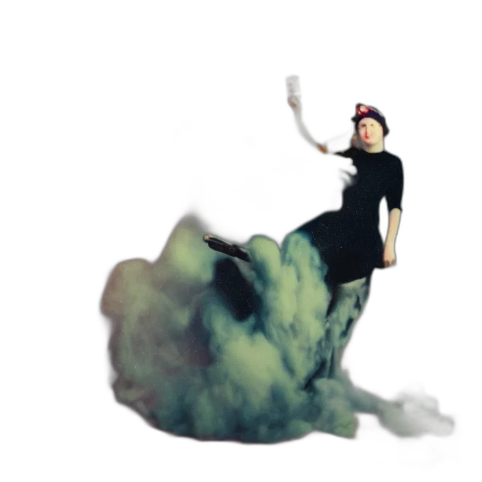 creature, dragon, hat, staff transparent PNG cut-out