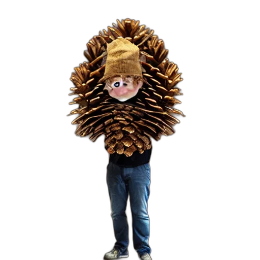 hat, hair, jacket, staff transparent PNG cut-out
