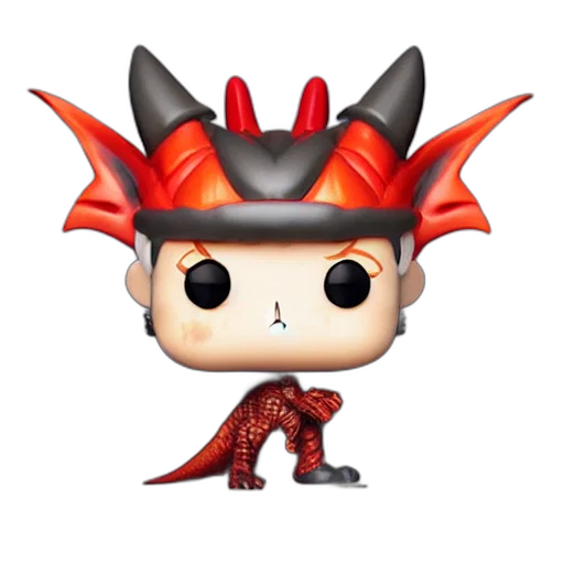 dragon, creature, 3d render, pixel art transparent PNG cut-out