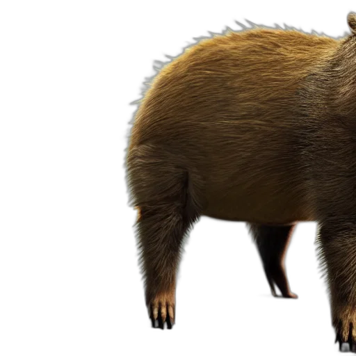 animal, creature, hair, 3d render transparent PNG cut-out