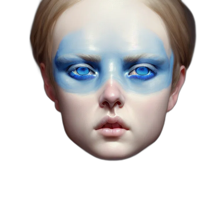 face, mask, hair, creature transparent PNG cut-out