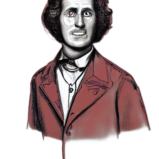 face, jacket, staff, photorealistic transparent PNG cut-out