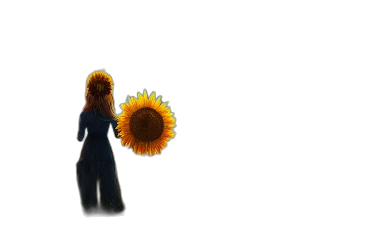 flower, dress, crown, staff transparent PNG cut-out