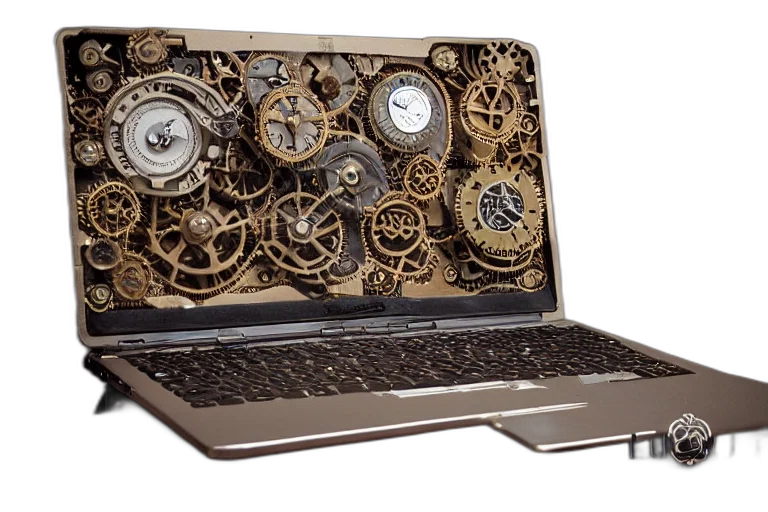 furniture, jewelry, steampunk, laptop transparent PNG cut-out