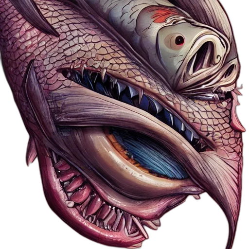 creature, mask, dragon, face transparent PNG cut-out