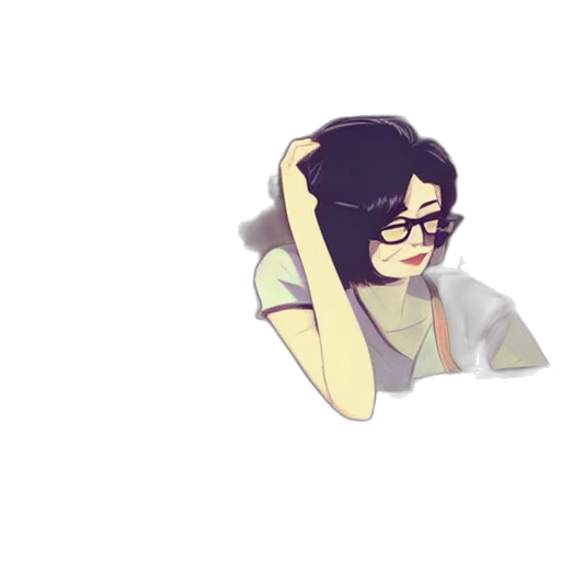 staff, hair, pixel art, anime transparent PNG cut-out