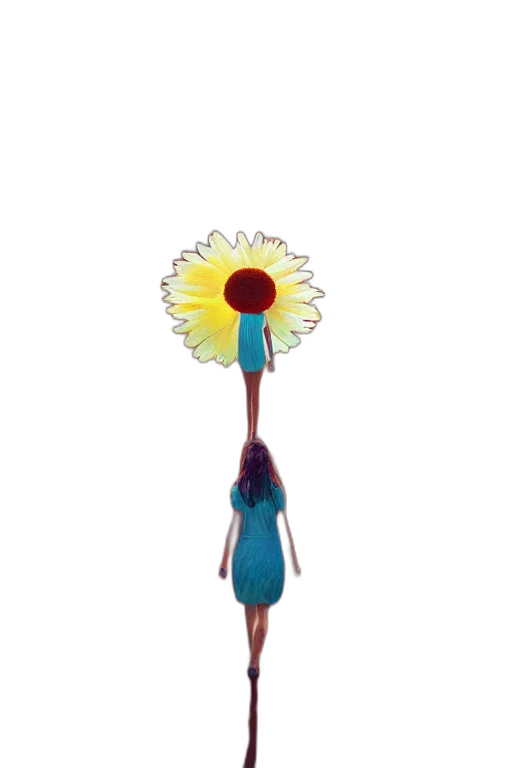 flower, staff, umbrella, dress transparent PNG cut-out