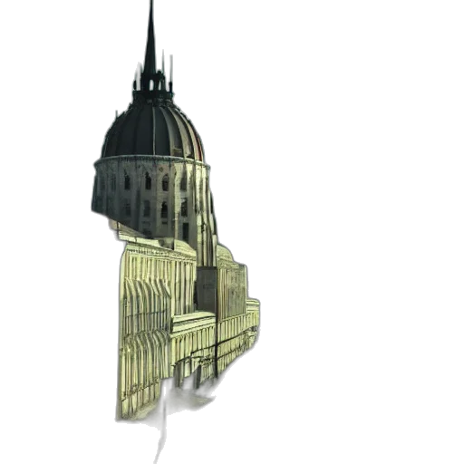 building, 3d render, concept art, photorealistic transparent PNG cut-out