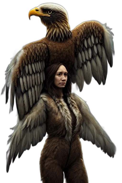 staff, creature, animal, fantasy art transparent PNG cut-out