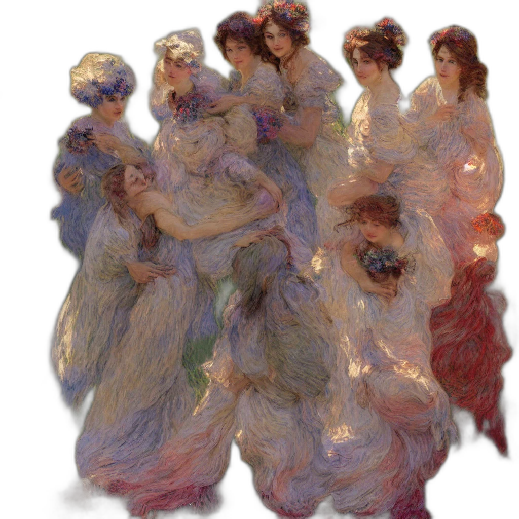 dress, oil painting, concept art, watercolor transparent PNG cut-out