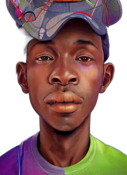 face, hat, staff, robot transparent PNG cut-out