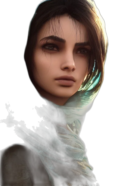 face, mask, dress, hair transparent PNG cut-out