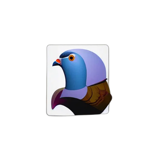 hat, animal, 3d render, pixel art transparent PNG cut-out