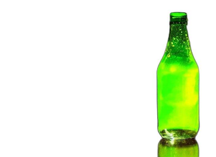 bottle, food, 3d render, photorealistic transparent PNG cut-out