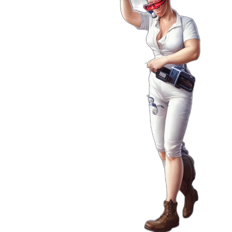 staff, weapon, robot, hat transparent PNG cut-out