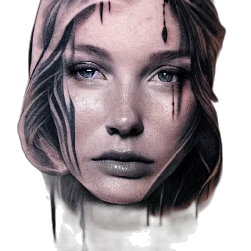 face, mask, hair, robot transparent PNG cut-out