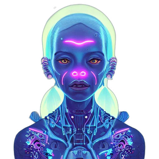 robot, face, mask, creature transparent PNG cut-out