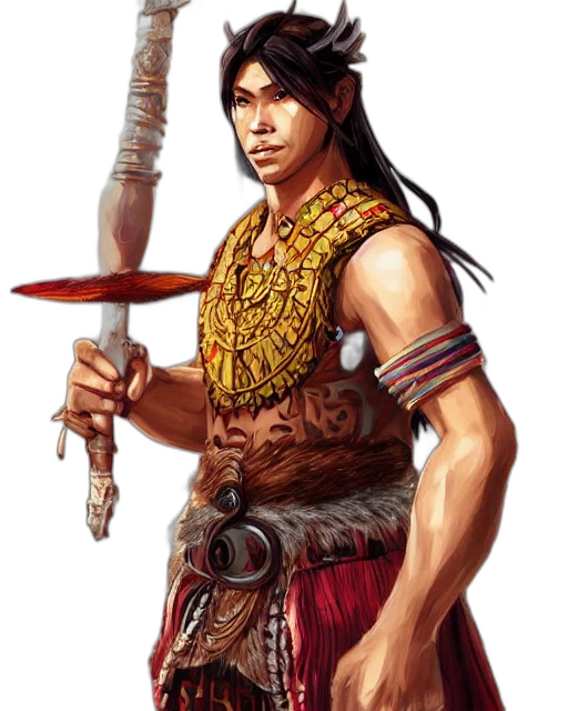 sword, staff, weapon, fantasy art transparent PNG cut-out