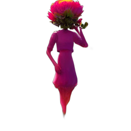 flower, dress, staff, crown transparent PNG cut-out