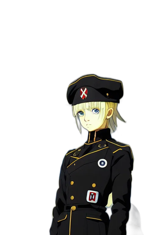 staff, hat, jacket, dress transparent PNG cut-out