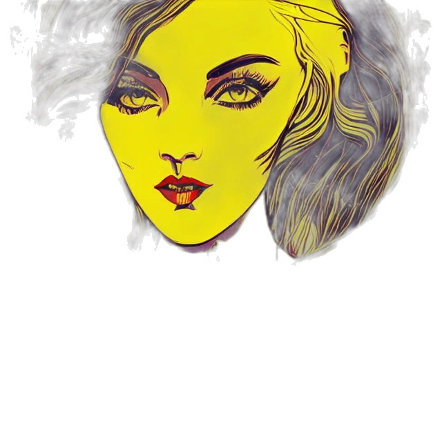 face, mask, hair, watercolor transparent PNG cut-out