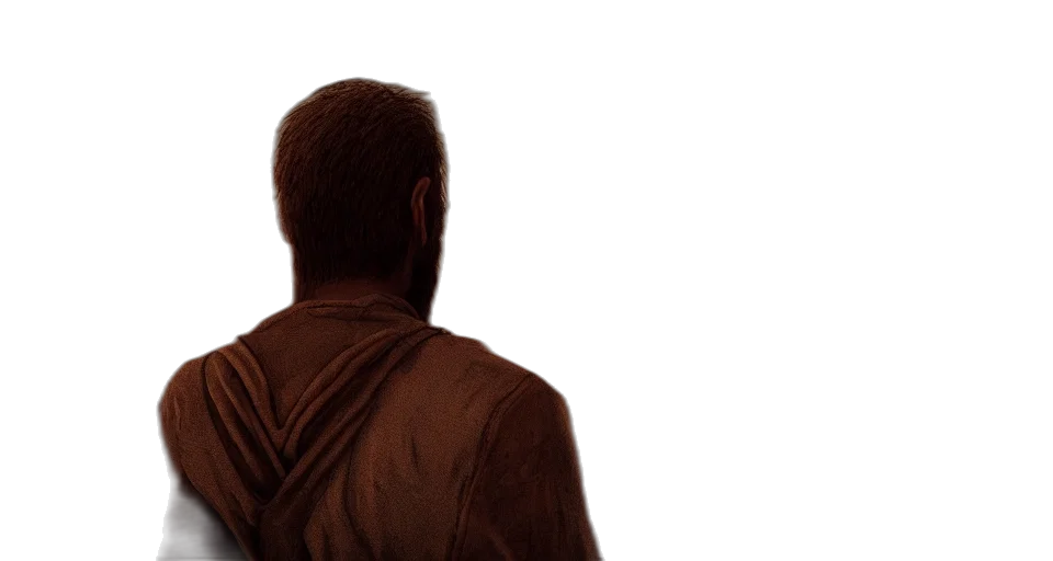 jacket, face, staff, hair transparent PNG cut-out