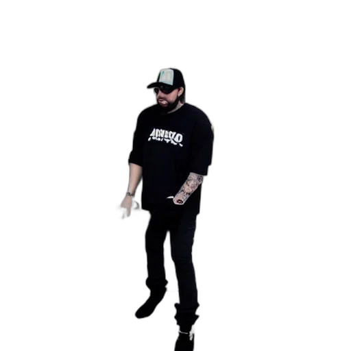 jacket, staff, hat, creature transparent PNG cut-out