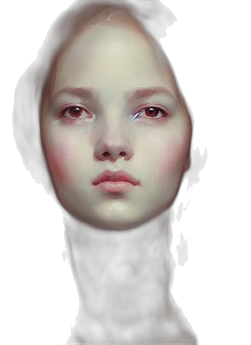 face, mask, hair, robot transparent PNG cut-out