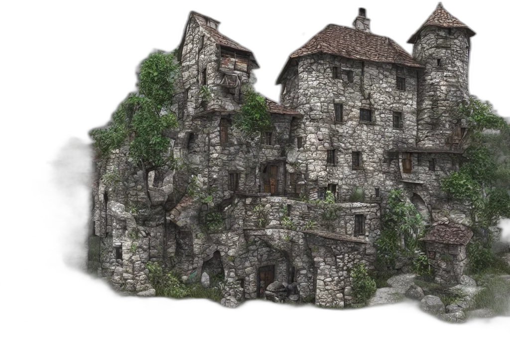 building, 3d render, concept art, photorealistic transparent PNG cut-out