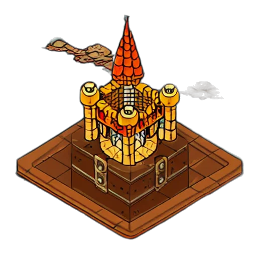 crown, building, pixel art, concept art transparent PNG cut-out