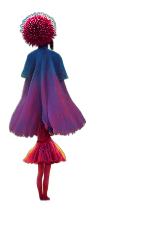 dress, staff, hair, umbrella transparent PNG cut-out