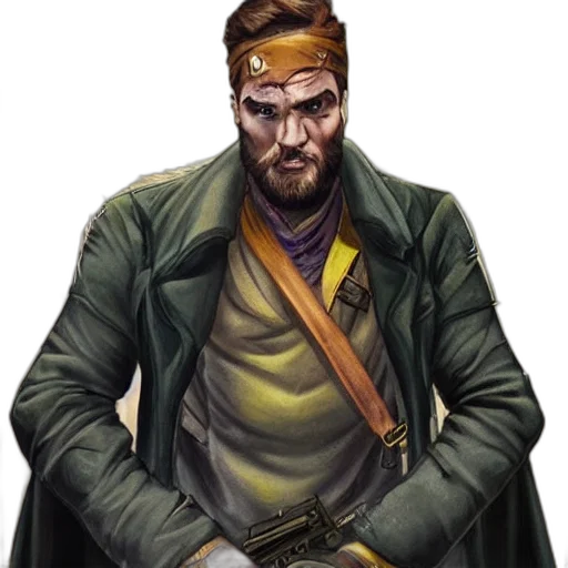 jacket, staff, weapon, concept art transparent PNG cut-out