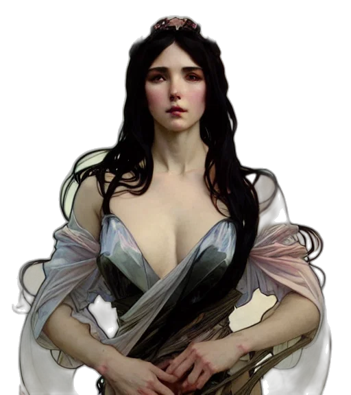 dress, jewelry, fantasy art, concept art transparent PNG cut-out