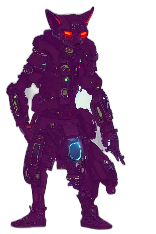 robot, weapon, jacket, staff transparent PNG cut-out