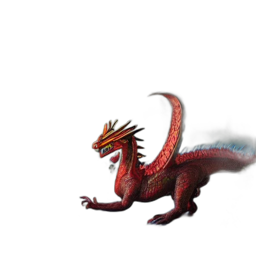 dragon, creature, animal, staff transparent PNG cut-out