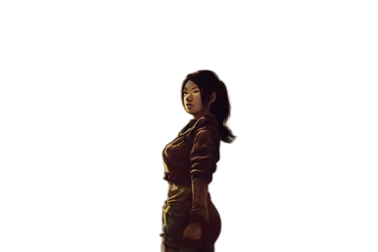dress, jacket, staff, robot transparent PNG cut-out