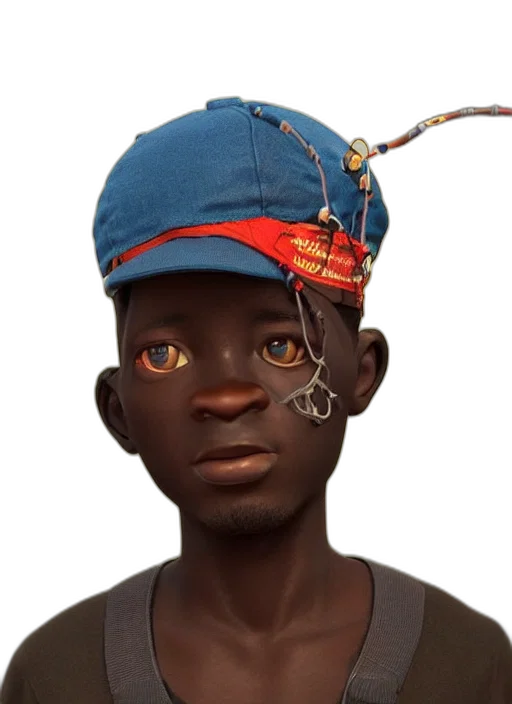 hat, face, mask, staff transparent PNG cut-out