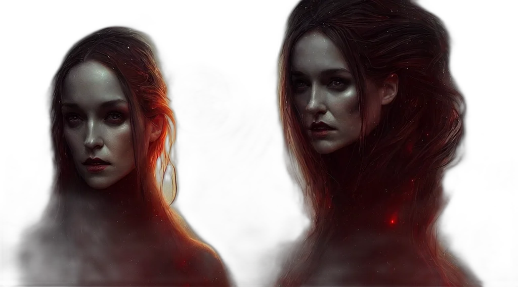 face, concept art, fantasy art, photorealistic transparent PNG cut-out