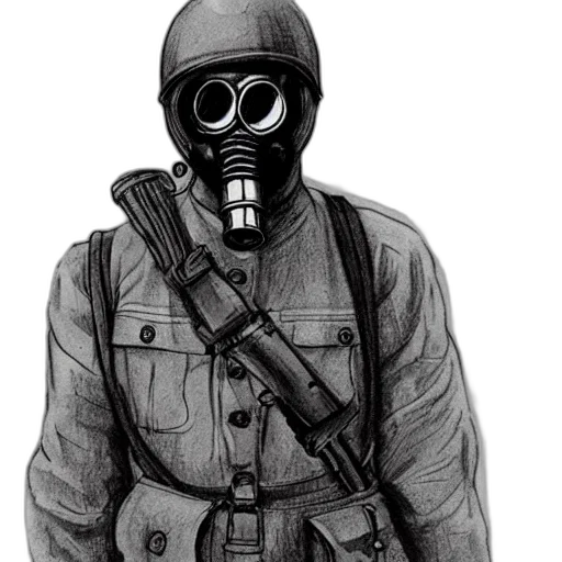 jacket, mask, weapon, staff transparent PNG cut-out