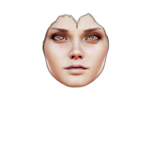 face, mask, crown, hair transparent PNG cut-out