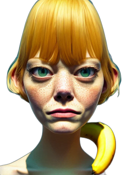 face, mask, creature, staff transparent PNG cut-out