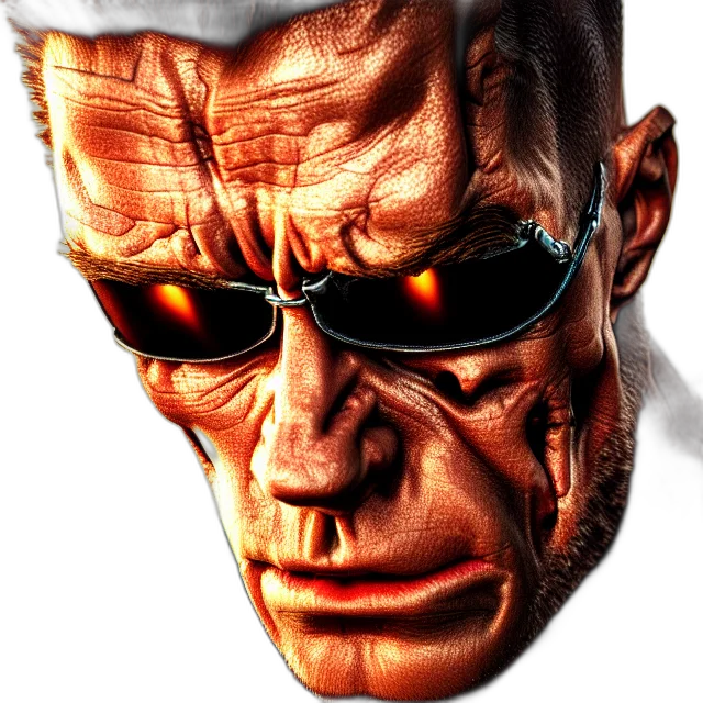 face, mask, 3d render, cyberpunk transparent PNG cut-out