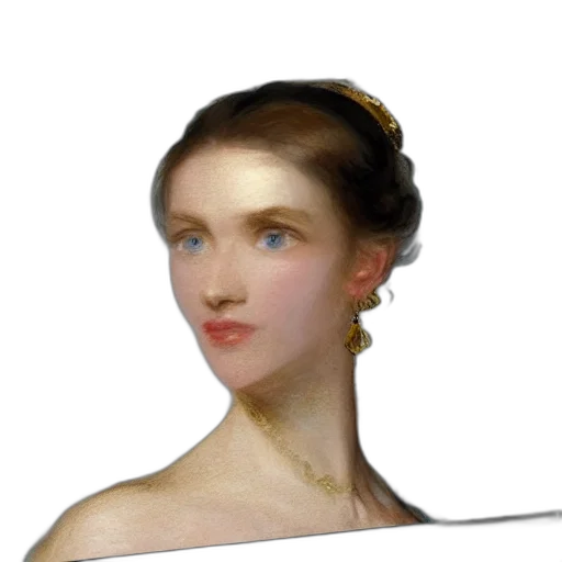 face, dress, staff, crown transparent PNG cut-out