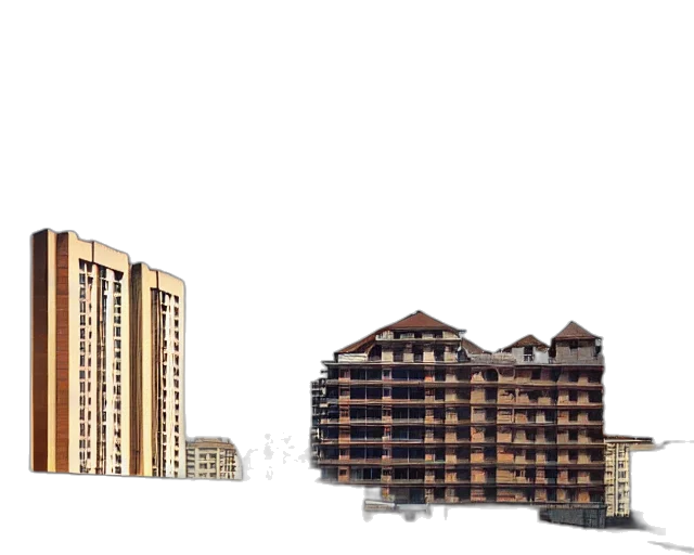 building, 3d render, concept art, photorealistic transparent PNG cut-out