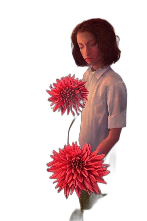 flower, staff, umbrella, hair transparent PNG cut-out