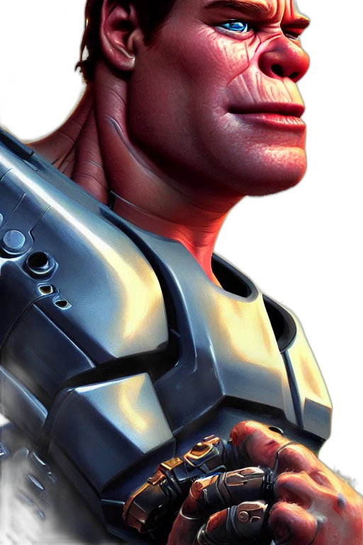face, robot, sword, weapon transparent PNG cut-out